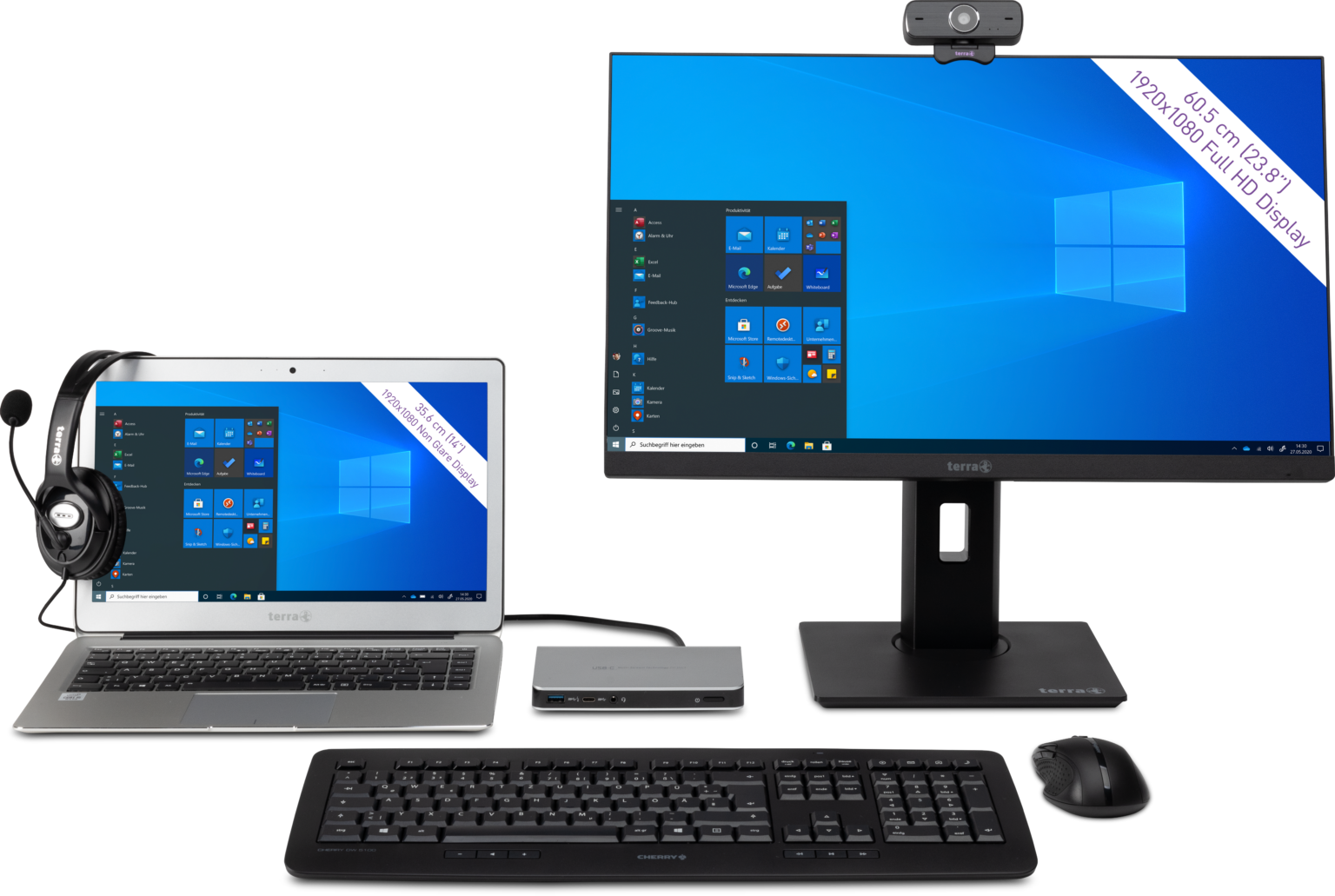 Poste de travail professionnel TERRA installé par ProInfo